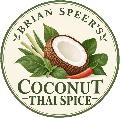 A round logo for Brian Speer's Coconut Thai Spice