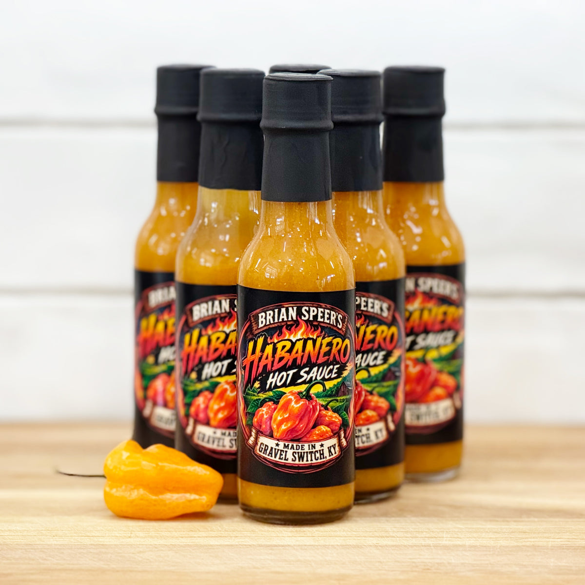 Brian Speer's Habanero Hot Sauce in 5 oz bottle