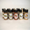 Brian Speer's spice blend containing Tuscany, California, Thai Red Curry, Coconut Thai, and Cowboy Butter